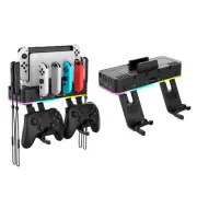 Wall Mount Holder for NS Switch / Switch OLED Game Console Charger Charging Dock