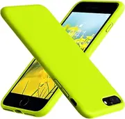 Vooii for iPhone 8 Plus Case, iPhone 7 Plus Case, Soft Silicone Gel Rubber Bumper Case Microfiber Lining Hard Shell Shockproof Full-Body Protective Case for iPhone 7 Plus /8 Plus - Fluorescent Green