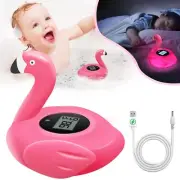 Flamingo Baby Bath Thermometer with Light ,Bathtub Thermometer Floating Bath Toy