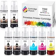 Cartridge Planet 8 Pack (3BK,1PBK,1C,1M,1Y,1GY) Compatible Ink for Epson T552 for Epson EcoTank ET-8500 ET-8550