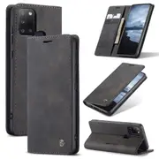 CaseMe Samsung Galaxy A21s 2020 Classic Leather Folio Case Cover A217 [Black]