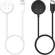 Charging Cable Compatible with Google Pixel Watch 2 Versa 4/Versa 3/Sense2/Sense/Ace LTE 3.3Ft USB Type-C Magnetic Charging Cable Accessories Compatible with Power Adapter Power Bank Black/White