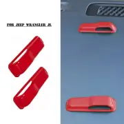 2pcs Front Engine Hood Hinge Cover Trim Frame for Jeep Wrangler JL JT 2018+ Red (for: Jeep)