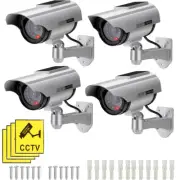 Solar Power Dummy Fake Security Surveillance Camera CCTV LED Flashing Light Cam