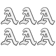 Iron on Letter Patches, 6Pcs Iron on Patches, Letter A Black White