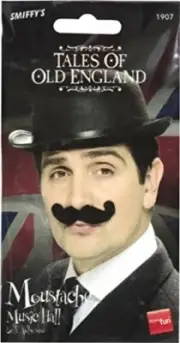 Smiffys Music Hall Self-Adhesive Tash Upturned