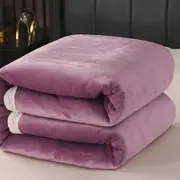 Large Ultimate Sherpa Blanket Luxurious Plush Throw Rug 200x230cm Purple