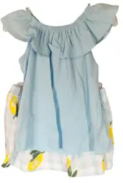 Baby Girls Carters Flutter Tee Top & Lemon Skorts Skirt Set Size 12 Months NWT