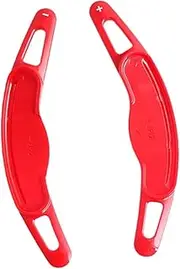 Steering Wheel Paddle Shifter Extension for MINI MK3 F54 F55 F56 F57 F60 Clubman Cooper S ONE JCW, ABS Paddle Extension Carbon Fiber Texture Style red