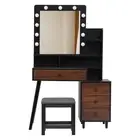 Levede Dressing Table Stool Set leather,melamine,pu Dressing Tables
