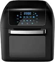 Kitchen Couture Air Fryer 13 Litre |10 Preset Modes |LCD Display | Multifunctional| Advanced Air Circulation | Temperature Control Up Top 200 Degrees Celsius | 3 Rack Levels| Black