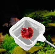 Mini Aquarium Square Fishing Net with Suction Cup Extendable Long Handle Fishing Gear for Catching Fish Shrimp Tank Clean Accessories