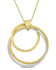 Rina Limor 14K Two-Tone 1.26 ct. tw. Diamond Intertwined Circle Necklace