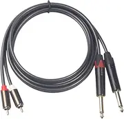 LeeQinersw RCA Male to RCA Male Audio Cable for Home Sound System Connection, 2m