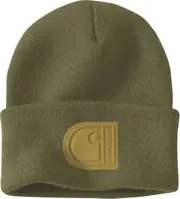 Carhartt C Patch, beanie , color: Olive/Light Brown , size: One Size
