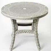 Zohi Interiors Celtic Bone Inlay Dining Table