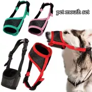 Dog Safety Muzzle Adjustable Mask Stop Bark Bite Chewing Small Medium Large AU