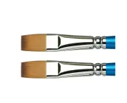 2x Winsor & Newton CWC Cotman Series 666 One Stroke Brush Long Handle Size 6mm