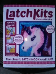 NEW Kid Latch Hook Kits Unicorn Mini-Rug 12" X 11" Age 6+