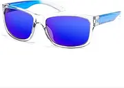 [TO-WWENXINHZ] Womens Sunglasses Fashion Square Sunglasses, Sunglasses, Polarized Sunglasses Mens Sunglasses (Color : Blue)