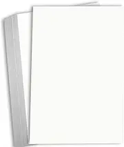 Hamilco Bright White Thick Legal Cardstock Paper 8 12'' x 14'' Card Stock 80lb Cover 25 Pack