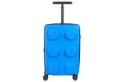 Lego Brick 2x3 Trolley Luggage Suitcase Bag Expandable 35.5x56cm Bright Blue