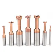 4-16mm TiCN Coated T Slot Keyseat End Milling Cutter Solid Carbide Router Bits