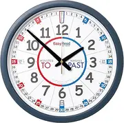 EasyRead Time Teacher Learn The Time School Classroom Past/to Wall Clock #ERCC-EN