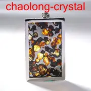 125.4Ct Pallasite Meteorite Pendant Brenham Meteorite Necklace --48