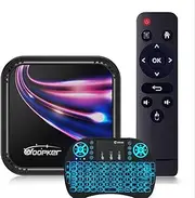 CHROX Android TV Box 13.0,4GB RAM 128GB ROM RK3258 2.4G/5G Dual WiFi Bluetooth 4.2,Media Player Support 3D 4K UHD Videos USB 2.0 with Wireless Mini Keyboard,4gb+64gb
