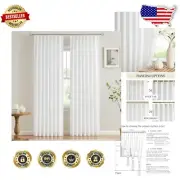 Light Filtering Pinch Pleat Curtains 2 Panels (40"x84") - Eco-Friendly Fabric