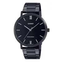 在飛比找momo購物網優惠-【CASIO 卡西歐】CASIO 指針男錶 不鏽鋼錶帶 黑色