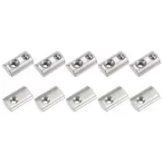 Roll in Spring T Nuts (M3x14mm) 20Pcs, Carbon Steel Spring Loaded T Nut