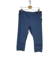 NWT REEBOK XL Bering Sea(Blue) Skinny Capri Perforated Legging Women Athleisure