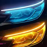 Car Accessories Daytime Running Light LED Strip Turn Signal Lamp Ice Blue/Amber (for: Ford)