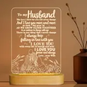 3D Illusion Lamp Gift for Husband - Romantic Night Light for Anniversary Ideal G
