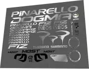 2021 PINARELLO DOGMA F12 XLIGHT brushed chrome DECAL SET