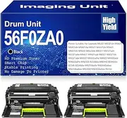 56F0ZA0 Drum Unit High Yield Compatible for Lexmark MS321 MS421 MS521 MS621 MS622 MX321 MX421 MX521 MX522 MX622 MB2328 MB2442 MB2546 MB2650 XM1242 Printers,56F0ZA0 Black-2PC