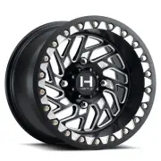 15x8 Hostile UTV H316 Jigsaw Satin Black Milled BEADLOCK Wheel 4x137 (0mm)