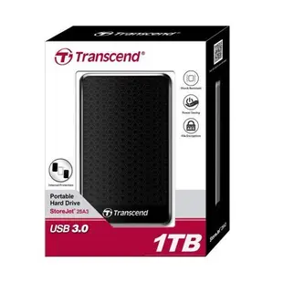 TRANSCEND 創見 StoreJet 25A3 2.5吋 1TB 2TB 懸吊防震 黑 白 可攜式外接硬碟 硬碟