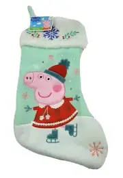 Peppa Pig Christmas Stocking Blue Holiday 16"