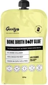 Gevity Rx Bone Broth Body Glue Concentrate Go Pack A.M. Cleanse G/F 390g