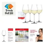 Salute White Wine Glasses, Set of 4, European-Made Lead-Free Crystal, Classic...
