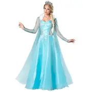 Halloween Frozen Cosplay Womens Princess Elsa Dress Fancy Dress Outfit XL