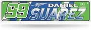 Rico Industries NASCAR Racing Daniel Suarez Metal Street Sign 4" x 15" Home Décor - Bedroom - Office - Man Cave