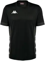 [Generic] 5 x Kappa Mens Training Derivo Black/Grey Performance Active Jersey L