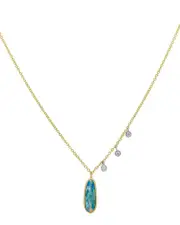 Meira T 14K 0.93 ct. tw. Diamond & Opal Necklace