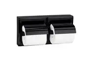 New Bradley 5126-Mb Double Toilet Roll Holder Hooded Surface Mount - Matte Black