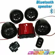 Motorcycle ATV MP3/Bluetooth Player Speaker FM Radio AMP Stereo WRemote Control