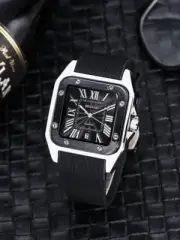 Mens Quartz Lightweight Silicone Band Tested & Functional Brand New In Bpx